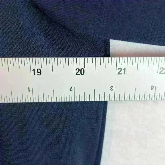 Anne Klein II Jacket Navy Women’s Size Medium Full Zip Collarless Rayon Blend - Picture 8 of 9